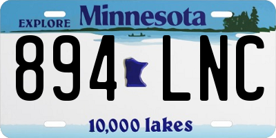 MN license plate 894LNC