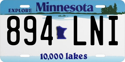 MN license plate 894LNI