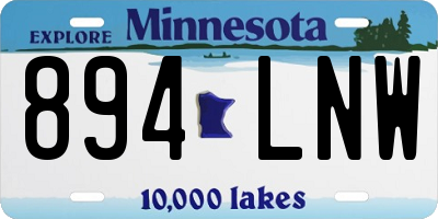 MN license plate 894LNW