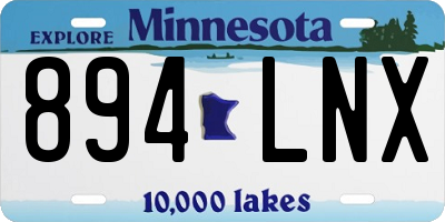 MN license plate 894LNX