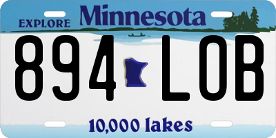 MN license plate 894LOB