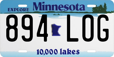 MN license plate 894LOG
