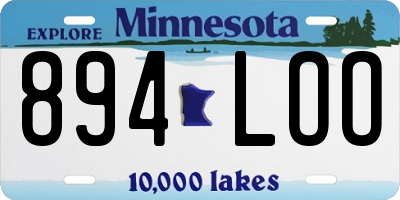 MN license plate 894LOO