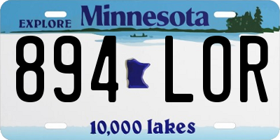 MN license plate 894LOR