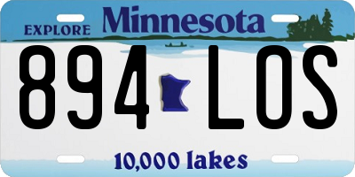 MN license plate 894LOS