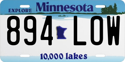 MN license plate 894LOW