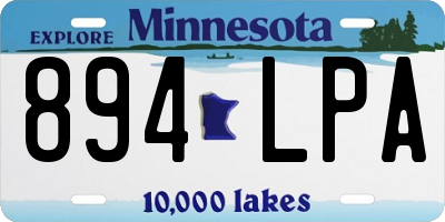 MN license plate 894LPA