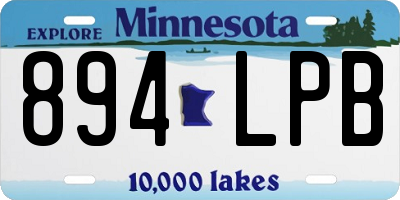 MN license plate 894LPB