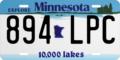 MN license plate 894LPC