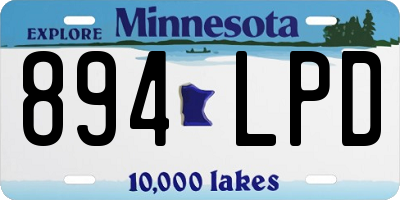 MN license plate 894LPD