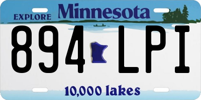 MN license plate 894LPI