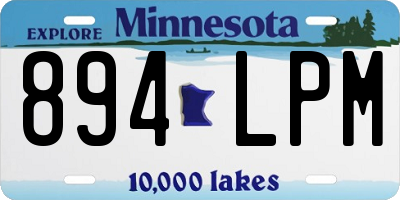 MN license plate 894LPM