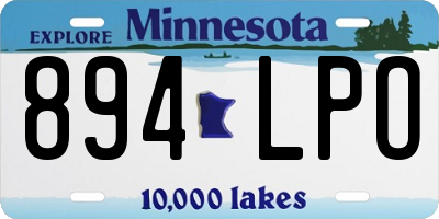 MN license plate 894LPO