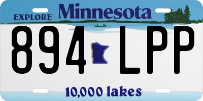 MN license plate 894LPP