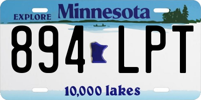 MN license plate 894LPT