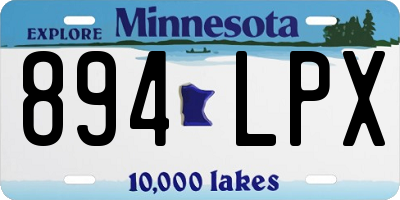 MN license plate 894LPX