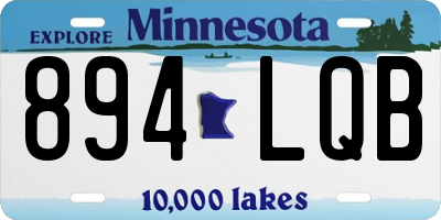 MN license plate 894LQB