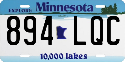 MN license plate 894LQC
