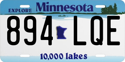 MN license plate 894LQE