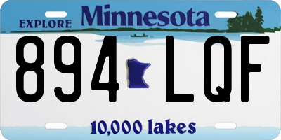 MN license plate 894LQF