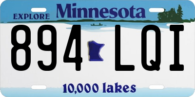 MN license plate 894LQI