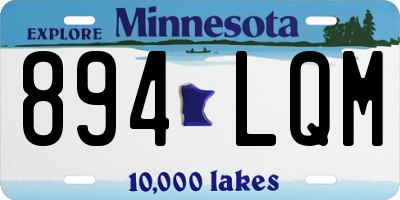 MN license plate 894LQM