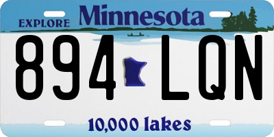 MN license plate 894LQN