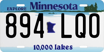 MN license plate 894LQO