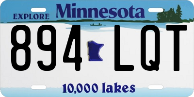 MN license plate 894LQT