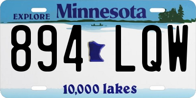 MN license plate 894LQW