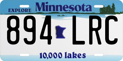 MN license plate 894LRC