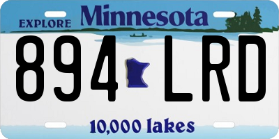 MN license plate 894LRD