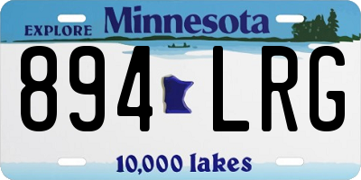 MN license plate 894LRG