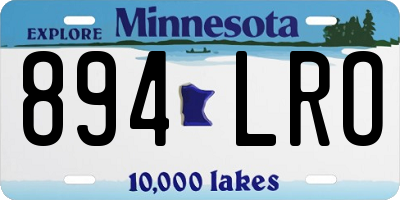 MN license plate 894LRO