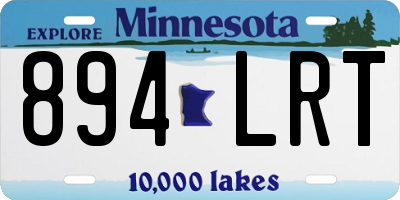 MN license plate 894LRT