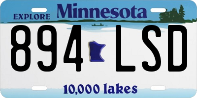 MN license plate 894LSD