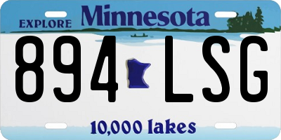 MN license plate 894LSG