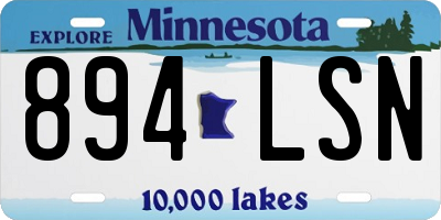 MN license plate 894LSN