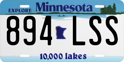 MN license plate 894LSS