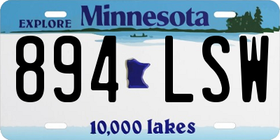 MN license plate 894LSW