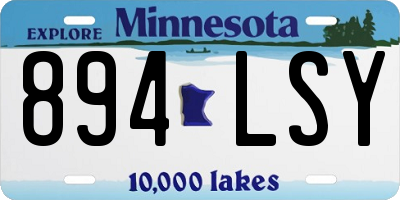 MN license plate 894LSY