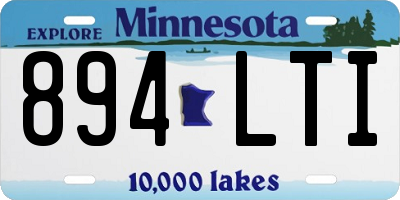 MN license plate 894LTI