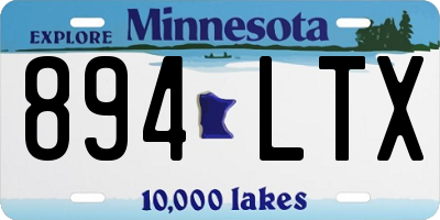MN license plate 894LTX