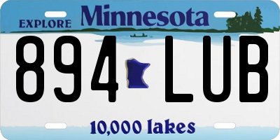 MN license plate 894LUB