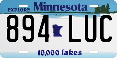 MN license plate 894LUC