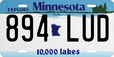 MN license plate 894LUD