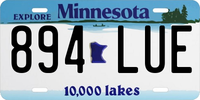 MN license plate 894LUE