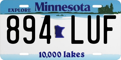 MN license plate 894LUF
