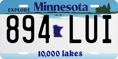 MN license plate 894LUI