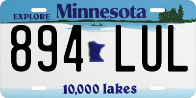 MN license plate 894LUL
